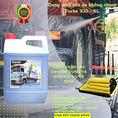 Turbo X10 - 5 lít - Dung dịch rửa xe không chạm - Nước rửa xe bọt tuyết - Ekokemika