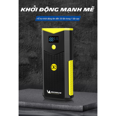 Bộ kích bình ô tô 750A - 1500A chuyên dụng kiêm sạc dự phòng không dây 12000 mAh Michelin 4165ML (Bảo hành 12 tháng)