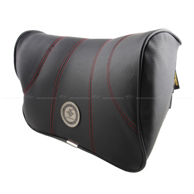 Gối Tựa Đầu Cao Su Non Bọc Da CIND G003 Màu Đen Chỉ Đỏ