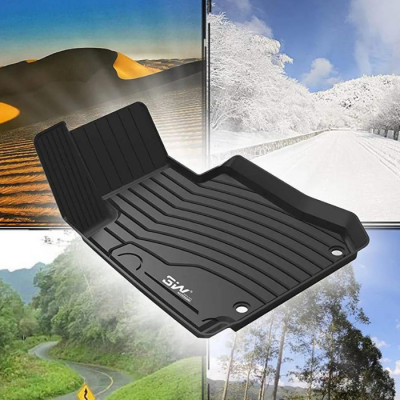 Thảm lót sàn xe ô tô Mercedes Ben GLC 2016+ Nhãn hiệu Macsim 3W (Loại 2) chất liệu nhựa TPE đúc khuôn cao cấp - màu đen