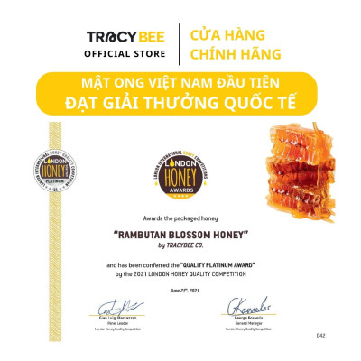 Mật ong hoa chôm chôm Tracybee 350G