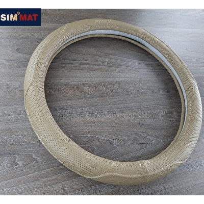 Bọc vô lăng cao cấp Macsim mã L612 mới chất liệu da thật - Khâu tay 100% size M màu be