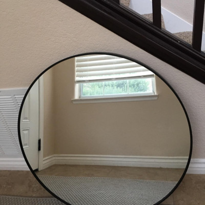 Gương Soi Kibath Tròn D80cm Khung Hợp Kim Nhôm KB-137.80