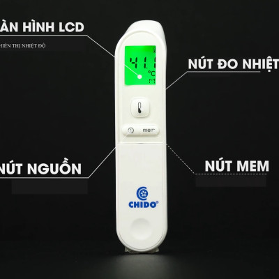 Nhiệt kế điện tử đo trán hồng ngoại Chido Công Nghệ Nhật Bản
