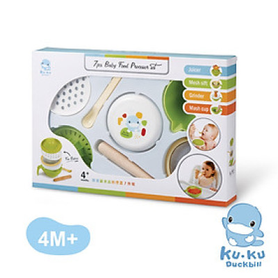 BỘ CHẾ BIẾN THỨC ĂN ĐA NĂNG 7 CHI TIẾT CHO BÉ TỪ 4M+ KUKU - KU5307