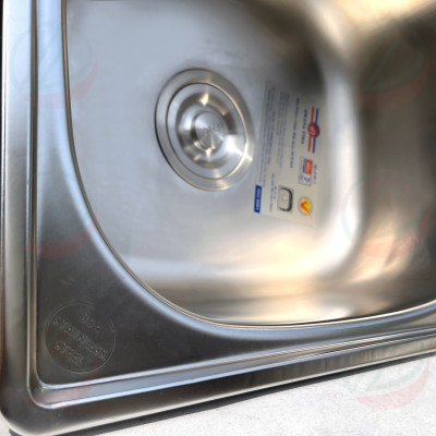 Bộ Chậu Rửa Chén Bát SUS304 HWATA Treo Tường 43x38cm Kèm Vòi Lạnh - Đủ bộ gồm Chậu, khung treo, xi phông, vòi