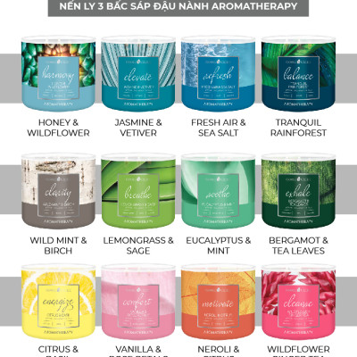 Nến ly 3 bấc Aromatherapy Goose Creek (411g) - Citrus & Basil