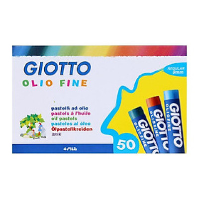 Hộp bút sáp màu nhập khẩu Italy GIOTTO Olio Fine 50 màu 294200