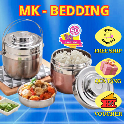 Cặp lồng giữ nhiệt inox dung tích 1,5 lít thiết kế 2 tầng (hàng dày và nặng) hộp đựng cơm