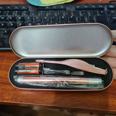 Bộ Dụng Cụ Lấy Ráy Tai Có Đèn Led Cao Cấp Kèm Hộp Đựng Sịn Sò Sử Dụng Cổng Sạc USB Tặng Kèm Kính Lúp