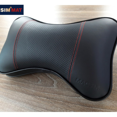 Gối tựa đầu ô tô chất liệu da Nappa nhãn hiệu Macsim mã HR54 cỡ lớn