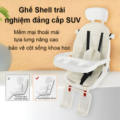 Xe đẩy cho bé 2 chiều có thể gấp gọn linh hoạt，chịu lực trên 50kg ，3 tư thế ngả sâu có giảm sóc cho bé yêu