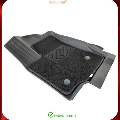 Thảm lót sàn ô tô 2 lớp cao cấp dành cho xe Toyota Prado 2025+ (sd3) nhãn hiệu Macsim chất liệu TPE màu đen