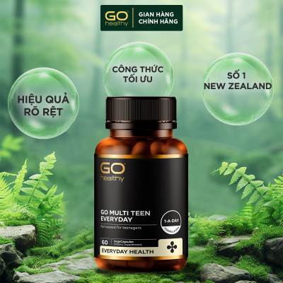 GO MULTI TEEN EVERYDAY 60 VIÊN- Viên uống cho tuổi teen nhập khẩu chính hãng GO Healthy New Zealand
