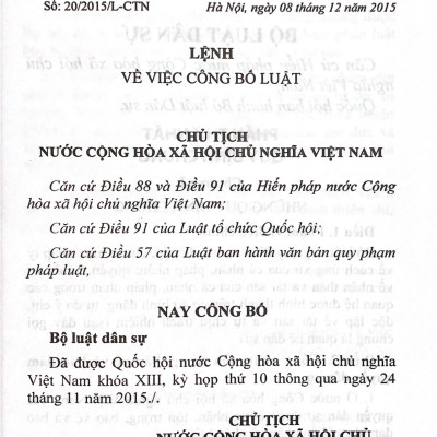 Bộ luật Dân sự
