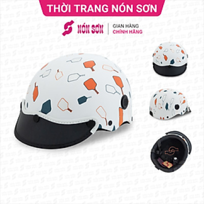 ƯU ĐÃI - Mũ bảo hiểm lỗ thông gió hoa văn chính hãng NÓN SƠN AMP-TR119