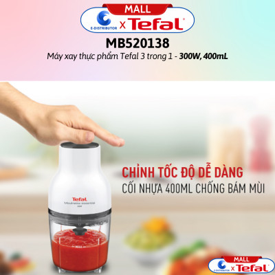 Máy xay thực phẩm Tefal 3 trong 1 MB520138 - 300W, 400mL - Hàng Chính Hãng - Bảo Hành 12 Tháng