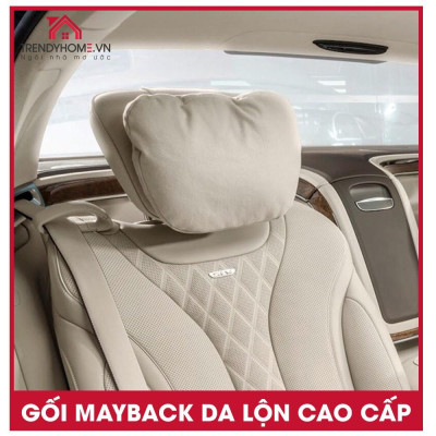 Gối Tựa Đầu Ô Tô Maybach vải da Lộn Ancatara