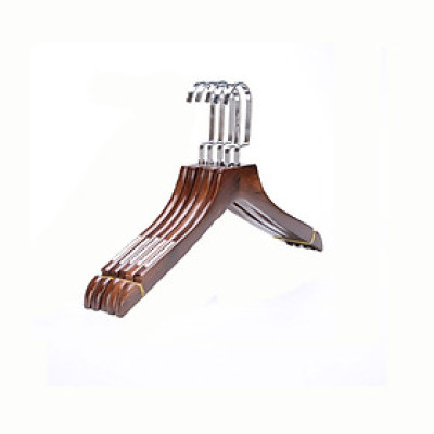 Móc Treo Gỗ Nâu Có Vai Đệm Cao Cấp 38cm