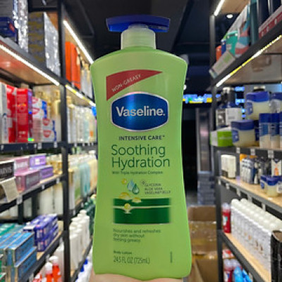 Sữa dưỡng thể Vaseline xanh lá Total Moisture Aloe Fresh Hydrating Body Lotion 725ml mẫu mới