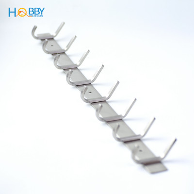 Thanh treo quần áo 8 chấu inox 304 mẫu khoan Hobby Home Decor 8TV137