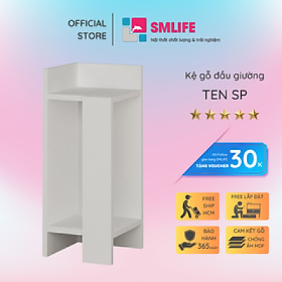 Kệ Đầu Giường Nhỏ Gọn Thiết Kế Đa Năng SMLIFE Nassau Cạnh Phải