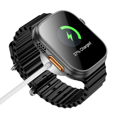Dock sạc nhanh khung nhôm Hoco CW59 dành cho Apple watch/ Samsung Galaxy Watch cổng type C, Dây Bọc Dù_ Hàng Chính Hãng
