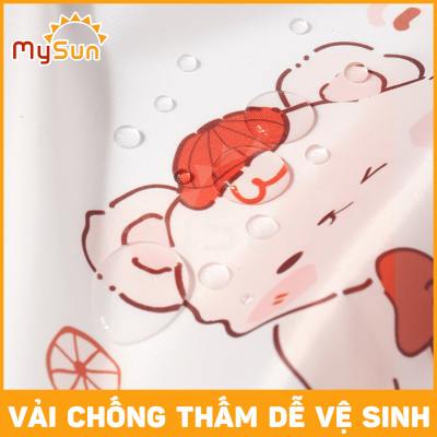 Áo yếm ăn dặm cho bé trai gái choàng chống thấm dài tay MySun
