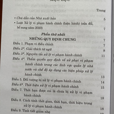 Luật Xử Lý Vi Phạm Hành Chính ( hiện hành )( Sửa đổi, bổ sung năm 2020 )