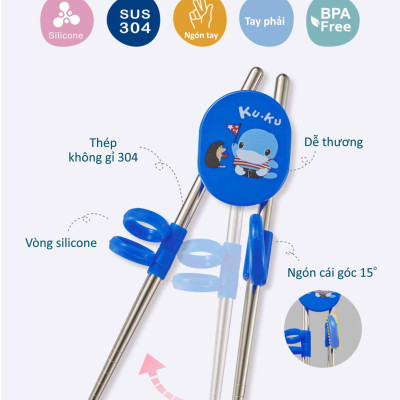 ĐŨA XỎ NGÓN CHO BÉ TẬP ĂN DẶM KUKU KU3039 - 2 YEARS UP