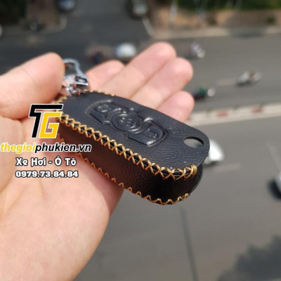 Bao da Handmade bảo vệ chìa khóa xe Vinfast Fadil kèm móc đeo Inox
