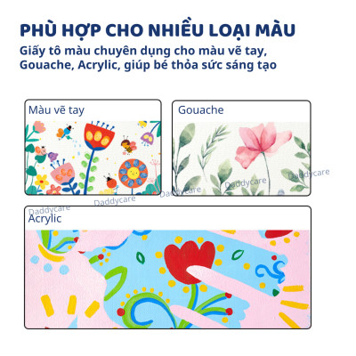 Giấy vẽ màu nước, acrylic canson cứng cáp Mideer Premium Paint Paper Pad