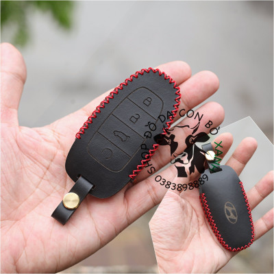 Bao da dành cho chìa khoá Hyundai SantaFe 2021 2022 FL handmade da thật 011
