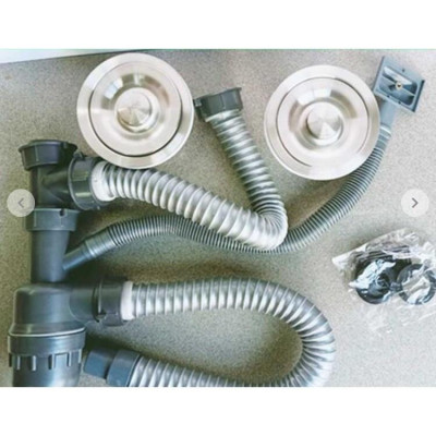 COMBO CHẬU RỬA CHÉN,VÒI CHÉN NÓNG LẠNH CẦN MỀM INOX 304 BÓNG 82-45-24