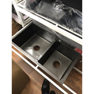 CHẬU RỬA BÁT 2 hố NANO nhập khẩu cao cấp GROVES 82x45 cm