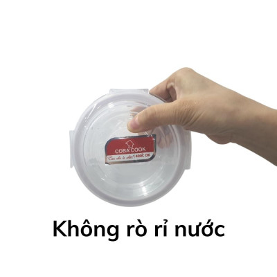Bộ 5 hộp thủy tinh hộp đựng cơm trữ thức ăn thực phẩm trong tủ lạnh chịu nhiệt COBA