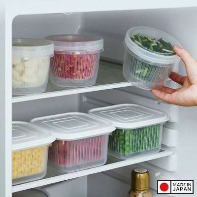 Bộ hộp đựng thực phẩm có giá lót NAKAYA W/S 500ml - Hàng nội địa Nhật Bản (#Made in Japan) |K340|