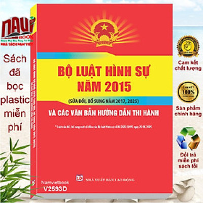 Sách Bộ Luật Hình Sự năm 2015, Bộ Luật Tố Tụng Hình Sự năm 2015 sửa đổi, bổ sung năm 2025 - Bộ 2 cuốn (V2592D)