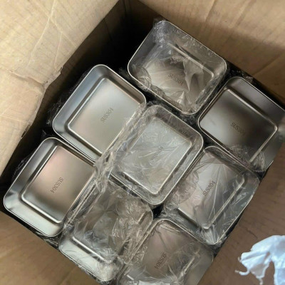 Hộp Đựng Thực Phẩm Tủ Lạnh, Đồ Ăn Bằng Inox 304 Có Nắp Nhựa Kèm Theo Tiện Lợi (135x105x58 mm)