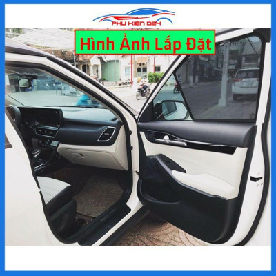 Bộ 4 rèm chắn nắng nam châm Seltos 2020 khung cố định chống tia UV