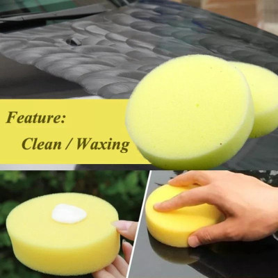 Mút bọt biển tròn thoa sáp, thoa wax, phủ nano, đánh bóng, vệ sinh ô tô