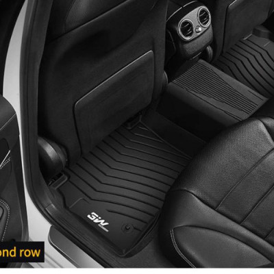 Thảm lót sàn xe ô tô Mercedes EQB - Nhãn hiệu Macsim 3W chất liệu nhựa TPE đúc khuôn cao cấp - màu đen