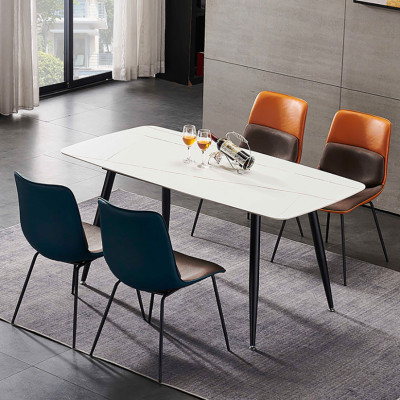 Bàn ăn chân thép kiểu côn mặt bàn dày 1,2 cm Juno Sofa BC1CT