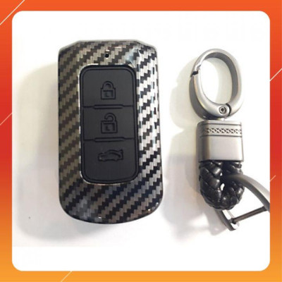 Bọc Chìa Khoá Carbon Mitsubishi Xpander, Outlander, Attrage, Mirage, Pajero Chìa Thông Minh