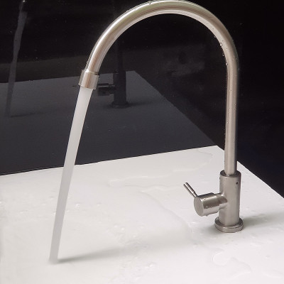 Vòi rửa chén lạnh Inox SUS 304 Eurolife EL-T017 (Trắng vàng)