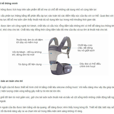 Địu Em Bé Comfybaby Trợ Lực 4 Tư Thế + Tặng 2 Khẩu Trang Xuất Nhật