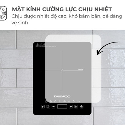 Bếp Từ Đơn Daewoo DWI-1505B, 8 chế độ cài sẵn 1500w - Hàng chính hãng