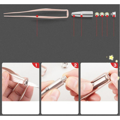 Bộ Dụng Cụ Lấy Ráy Tai Có Đèn Led Cao Cấp Kèm Hộp Đựng Sịn Sò Sử Dụng Cổng Sạc USB Tặng Kèm Kính Lúp