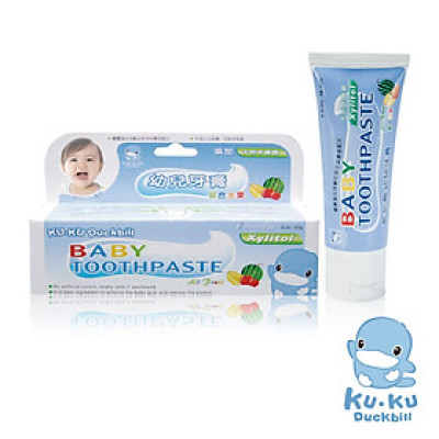 KEM ĐÁNH RĂNG CHO BÉ TỪ 6 THÁNG NUỐT ĐƯỢC - KUKUDUCKBILL