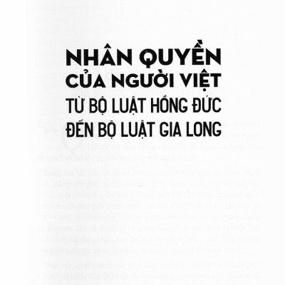 Nhân Quyền Của Người Việt - Từ Bộ Luật Hồng Đức Đến Bộ Luật Gia Long